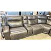 Image 2 : *TESTED WORKING* 6-PC LEATHER ELECTRIC RECLINING SECTIONAL SOFA WITH CUPHOLDERS & STORAGE