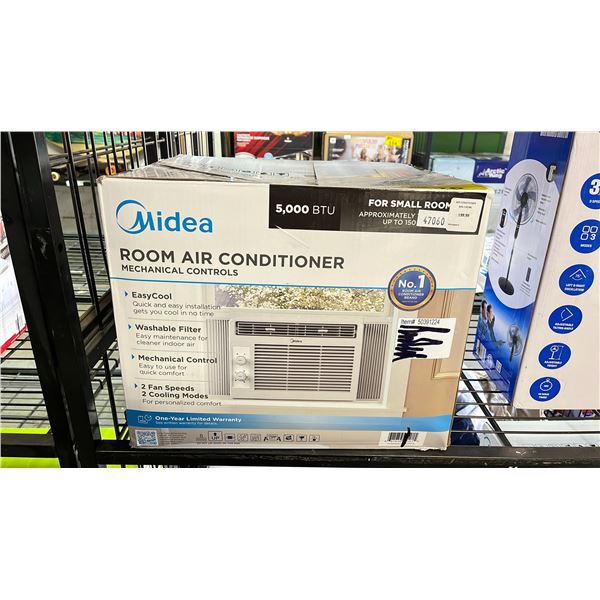 MIDEA 5,000 BTU WINDOW AIR CONDITIONER WITH MECHANICAL CONTROLS