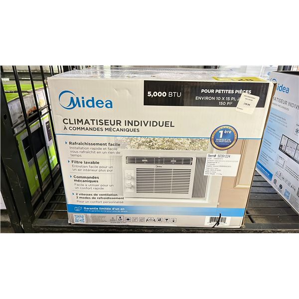 MIDEA 5,000 BTU WINDOW AIR CONDITIONER WITH MECHANICAL CONTROLS