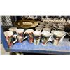 Image 2 : SHELF OF ASSORTED ITEMS INCLUDING; DINNERWARE, CHRISTMAS MUGS, FIREPLACE STONES & MORE