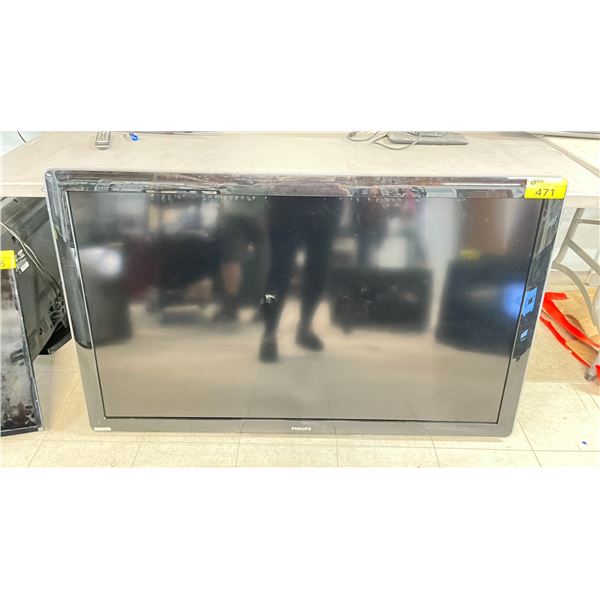 PHILIPS 55" TV (NO POWER CORD, NO REMOTE, NO STAND, NO MOUNT, UNKNOWN WORKING CONDITION)