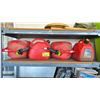 Image 1 : 4 ASSORTED FUEL CANS