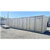 Image 1 : BEIGE 40' MAX CAPACITY 52,510 LBS INDUSTRIAL SHIPPING CONTAINER WITH 1 FRONT DOUBLE SWING DOOR, 4