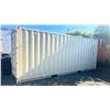 Image 2 : BEIGE 20' MAX CAPACITY 67,200 LBS SHIPPING CONTAINER WITH 1 FRONT DOUBLE DOOR &