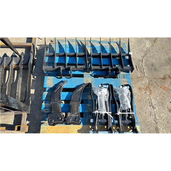 PALLET OF MINI EXCAVATOR GRAPPLE ATTACHMENTS