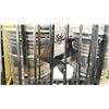 Image 2 : BLACK METAL DEER MOTIF MAN GATE - EACH PANEL MEASURES APPROX. 34.5"W X 42"H