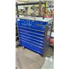 Image 2 : SNAP-ON MIDNIGHT BLUE SPLIT-TOP ROLLING TOOL CART - WITH KEYS & CONTENTS - 47" T X 40" W X 20" D