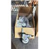 Image 2 : 5 BOXES OF SMALL CASTORS WITH LOCKS ( 4 CASTORS PER BOX )