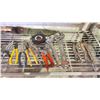 Image 2 : SHELF OF ASSORTED HAND TOOLS - INCLUDES A MULTIPURPOSE FIRE EXTINGUISHER