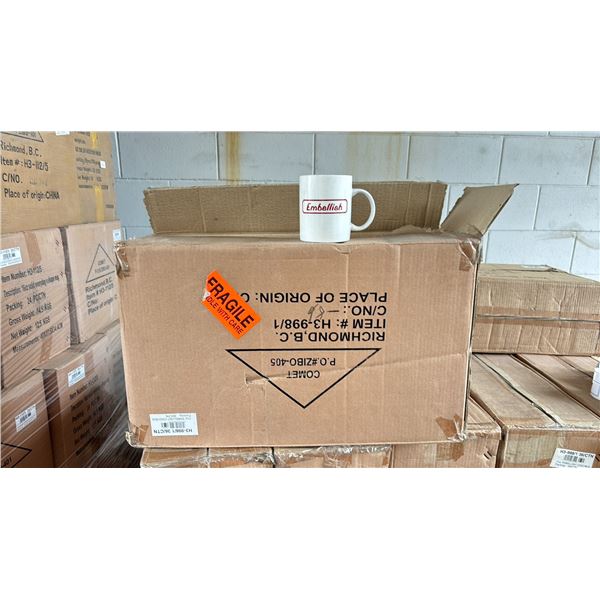1 CASE OF 11OZ "EMBELLISH" LOGO MUGS ( 36 PER CASE )