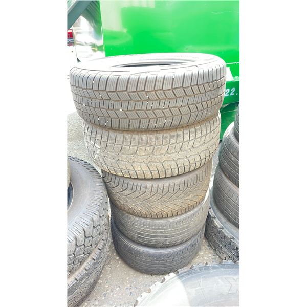 STACK OF 5 VEHICLE PERFORMANCE TIRES