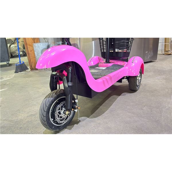 BINRAY PINK 3 WHEEL ELECTRIC SCOOTER WITH KEYS & CHARGER - Able