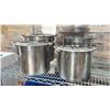 Image 1 : 4 STAINLESS STEEL STOCK POTS IN ASSORTED SIZES