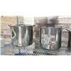 Image 2 : 4 STAINLESS STEEL STOCK POTS IN ASSORTED SIZES