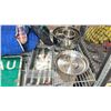 Image 2 : VINTAGE CHAPLEAU 60KM WOODEN ROAD SIGN, DEVON PORT 4 PC CUTLERY SET, COOKING POTS,