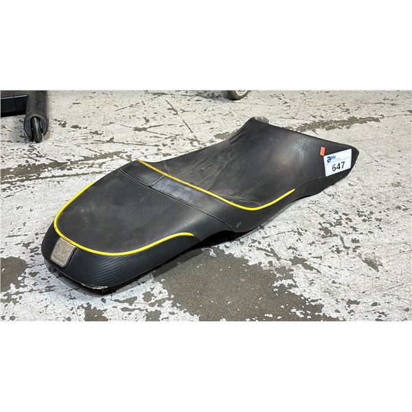 CORBIN BLACK DUAL MOTORCYCLE SEAT W/ YELLOW TRIM