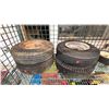 Image 3 : 6 UTILITY TRAILER TIRES W/ WHITE METAL RIMS *ASSORTED SIZES*
