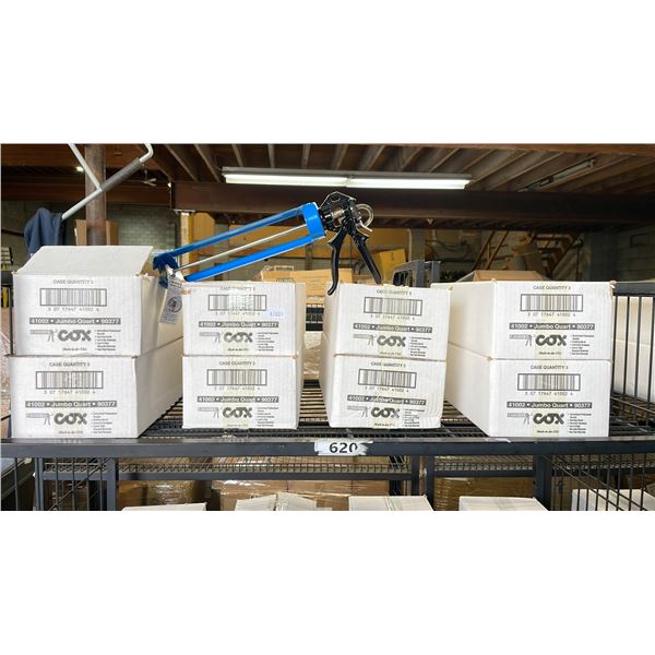 8 CASES OF COX 41002 JUMBO QUART CAULKING GUNS (EACH CASE CONTAINS 3)