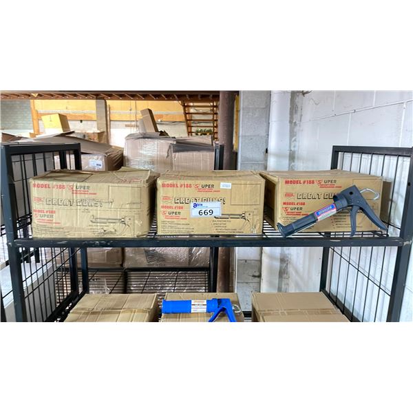 (3) CASES OF NEWBORN MODEL #188 SUPER RATCHET CAULKING GUNS (12 PER CASE)