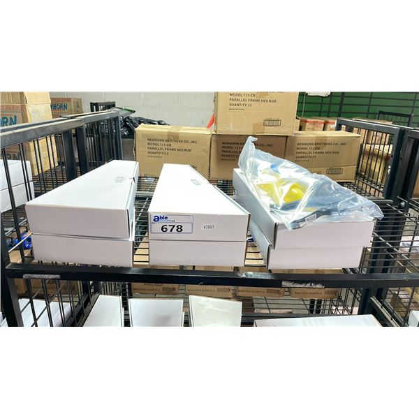 6 NEWBORN 620AL CAULKING GUNS - EACH INCLUDES 3 YELLOW CONE NOZZLES