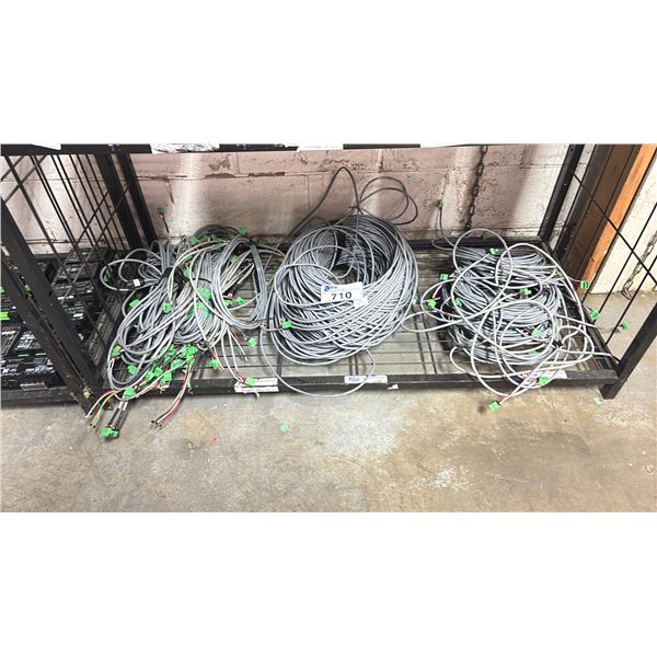 SHELF OF ASSORTED POWER CABLES FOR DIMMERS