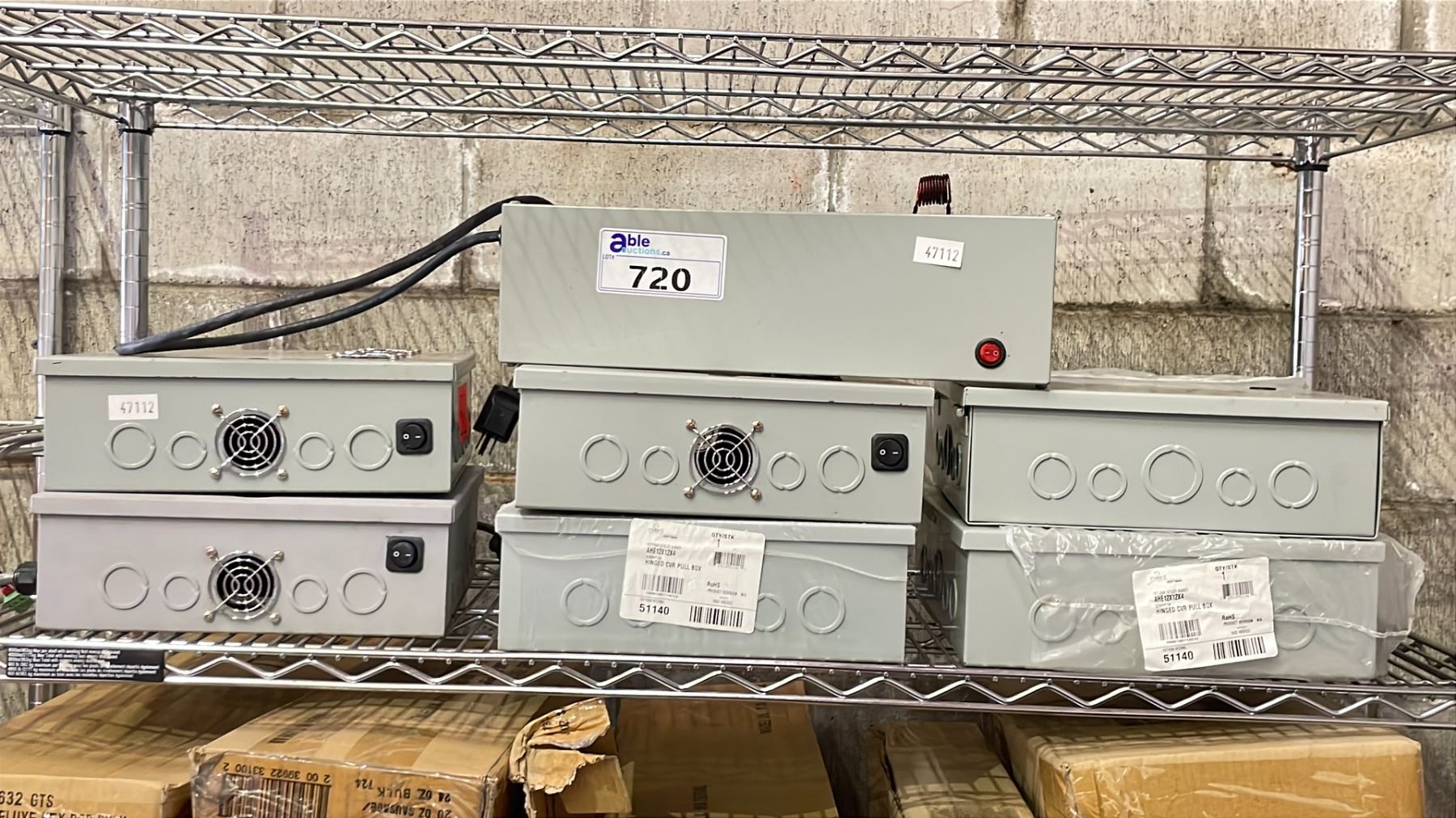POWER SUPPY & (6) NVENT HOFFMAN HINGED CVR PULL BOXES - Able Auctions