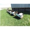 Image 1 : set of five barrels with wheels set up for kiddie rides.