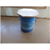 Image 3 : Hand painted Stonewear crock has had wood top put on it to be used as a side table.