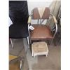 Image 3 : Lot of chairs and footstool.