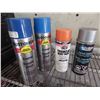 Image 6 : Assorted spray cans of paint et cetera.