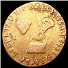 1852 0.0475oz Gold Mexico 1/2 Escudo LIGHTLY CIRCULATED