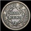 Image 2 : 1851 Braided Hair Half Cent CLOSELY UNCIRCULATED