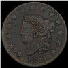 Image 1 : 1824 Coronet Head Large Cent LIGHTLY CIRCULATED