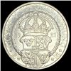 Image 2 : 1921 Sweden Gustaf Vasa Silver 2 Kroner UNCIRCULATED