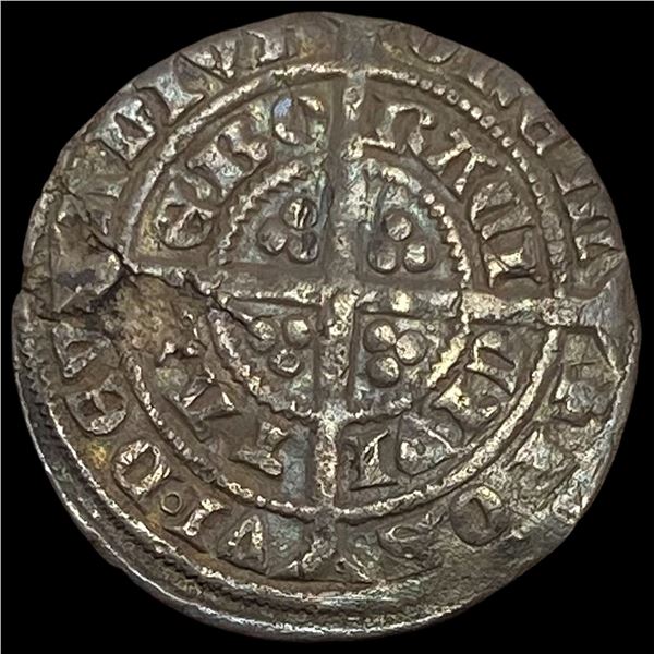 [1327-1377] Edward III Silver Half Groat CHOICE AU