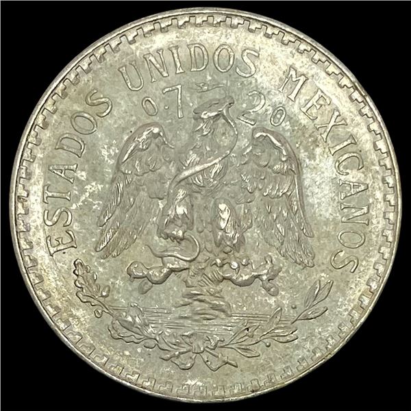 1933-M Mexico Silver Peso Cap & Ray CHOICE AU