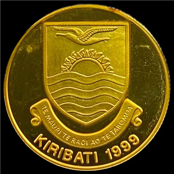 1999 Kiribati Gold $50 .2501oz CHOICE PR