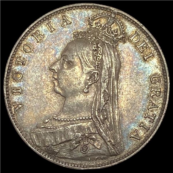 1892 Great Britain 1/2 Crown CLOSELY UNCIRCULATED