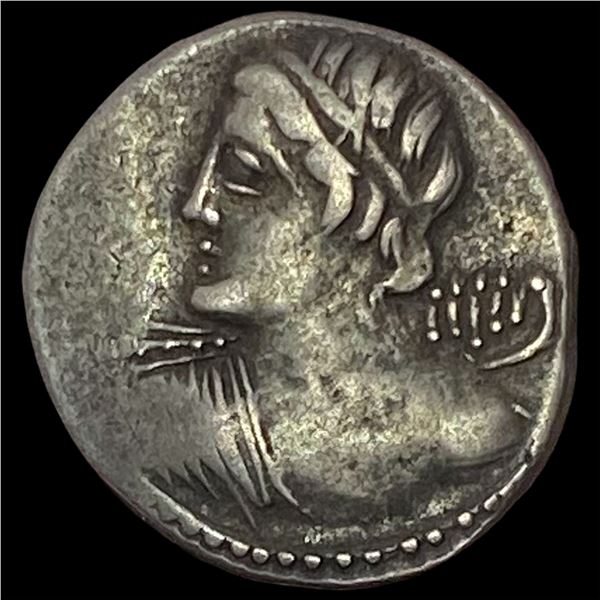 84 BC Roman Silver Denarius NEARLY UNCIRCULATED