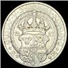 Image 2 : 1921 Sweden Gustaf Vasa Silver 2 Kroner UNCIRCULATED