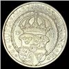 Image 2 : 1921 Sweden Gustaf Vasa Silver 2 Kroner UNCIRCULATED