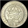 Image 2 : 1921 Sweden Gustaf Vasa Silver 2 Kroner UNCIRCULATED