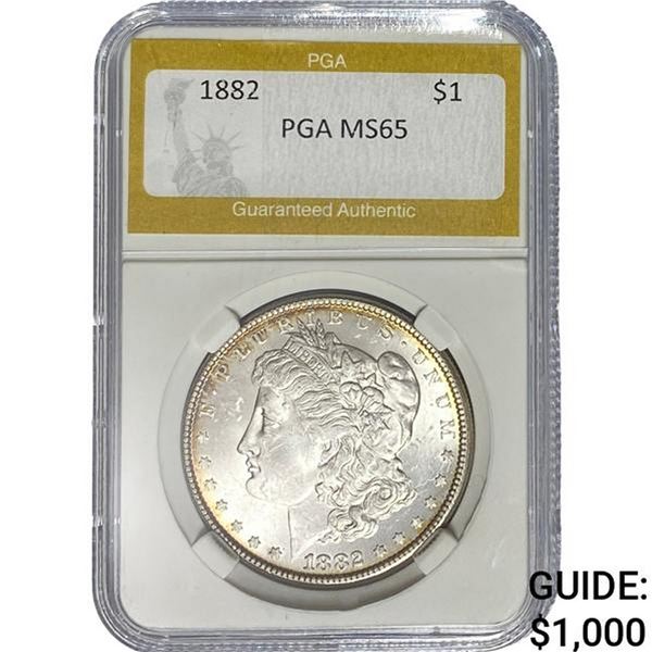 1882 Morgan Silver Dollar PGA MS65