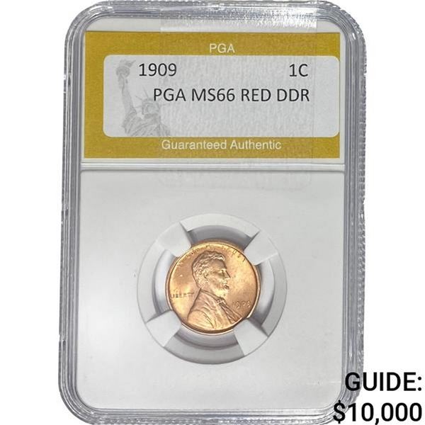 1909 Wheat Cent PGA MS66 Red DDR