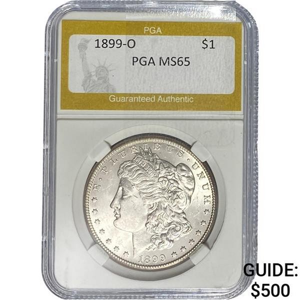 1899-O Morgan Silver Dollar PGA MS65