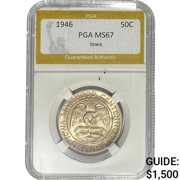 1946 Iowa Commemorative Half Dollar PGA MS67
