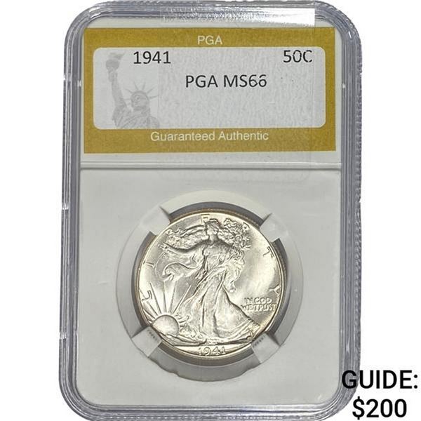 1941 Walking Liberty Half Dollar PGA MS65
