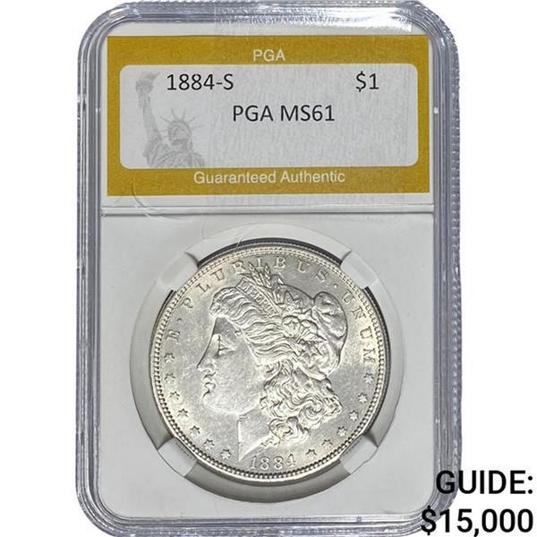 1884-S Morgan Silver Dollar PGA MS61