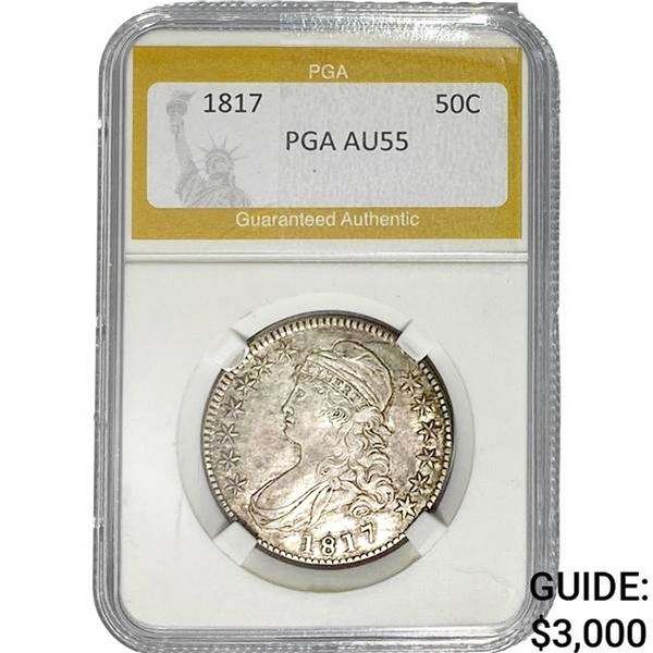 1817 Capped Bust Half Dollar PGA AU55