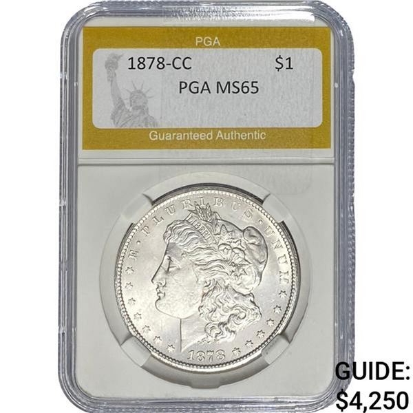 1878-CC Morgan Silver Dollar PGA MS65